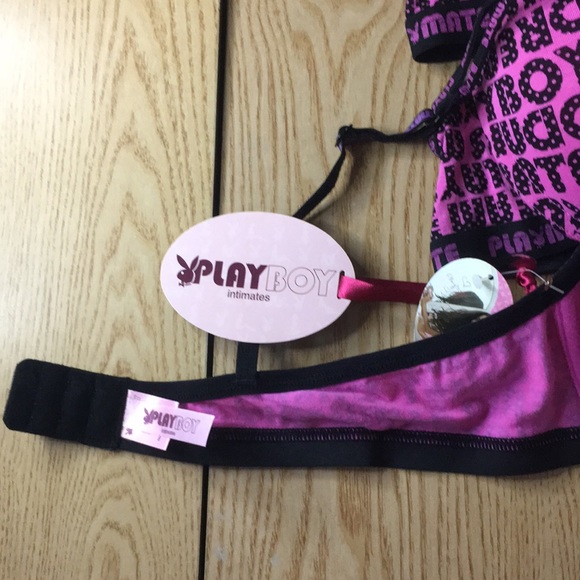 1 Playboy Logo Padded Bra Cotton Soft Stretchy 36C - Picture 7 of 10